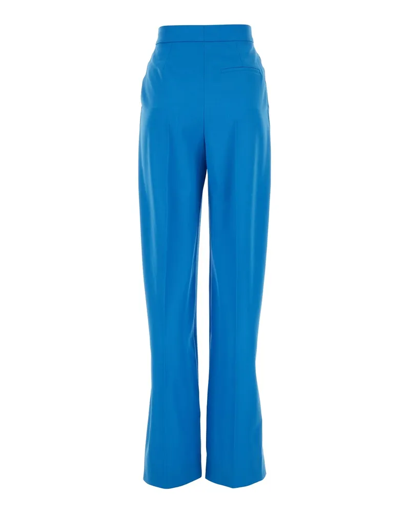 Alexander McQueen Lapisblue T Wool Pantaloni Trousers Blue