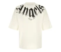 Gothic Logo Print T-shirt — Cream