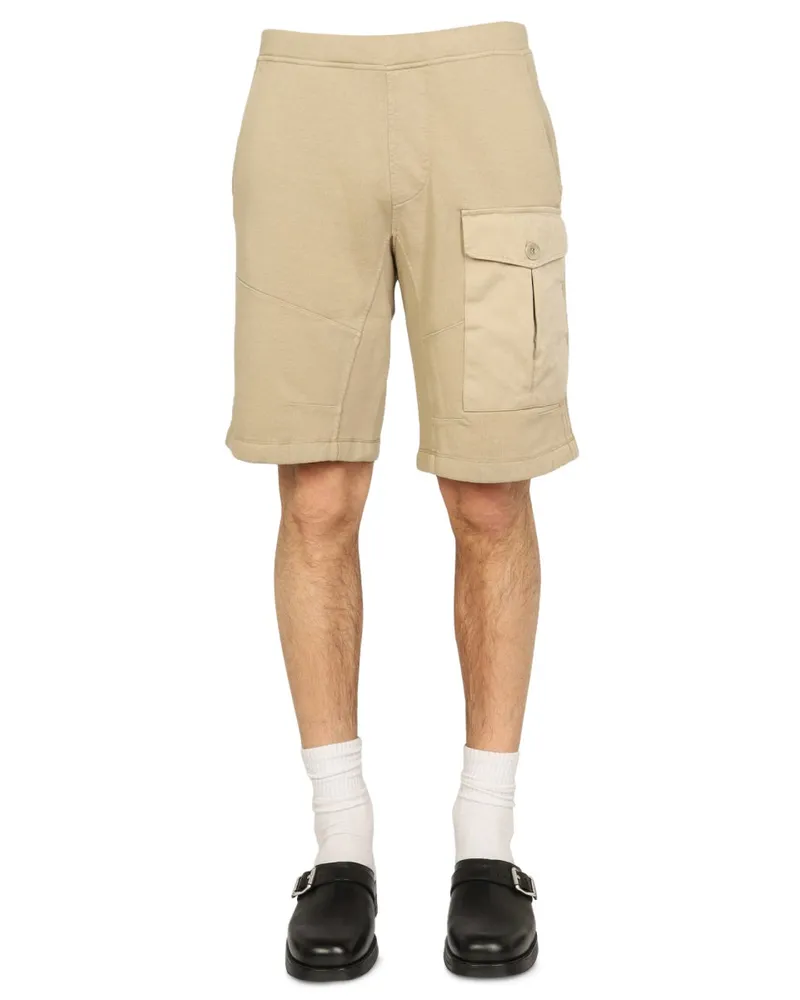 Ten c Sweatshirt Bermuda Shorts — Beige Beige