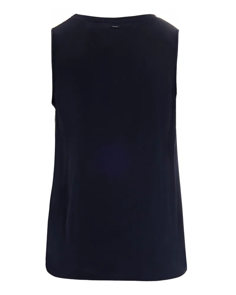 Max Mara Women's Camisole Acetate Night Blue Top Navy