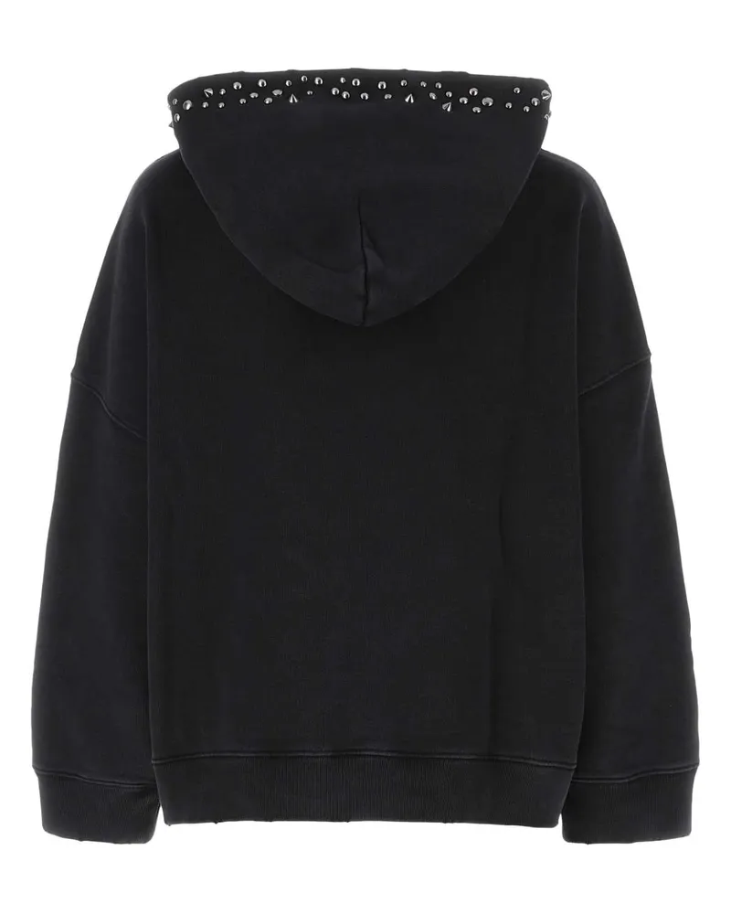 Versace Women's Black Cotton Oversize Sweatshirt Multi Exterior: Felpe Sweater Black