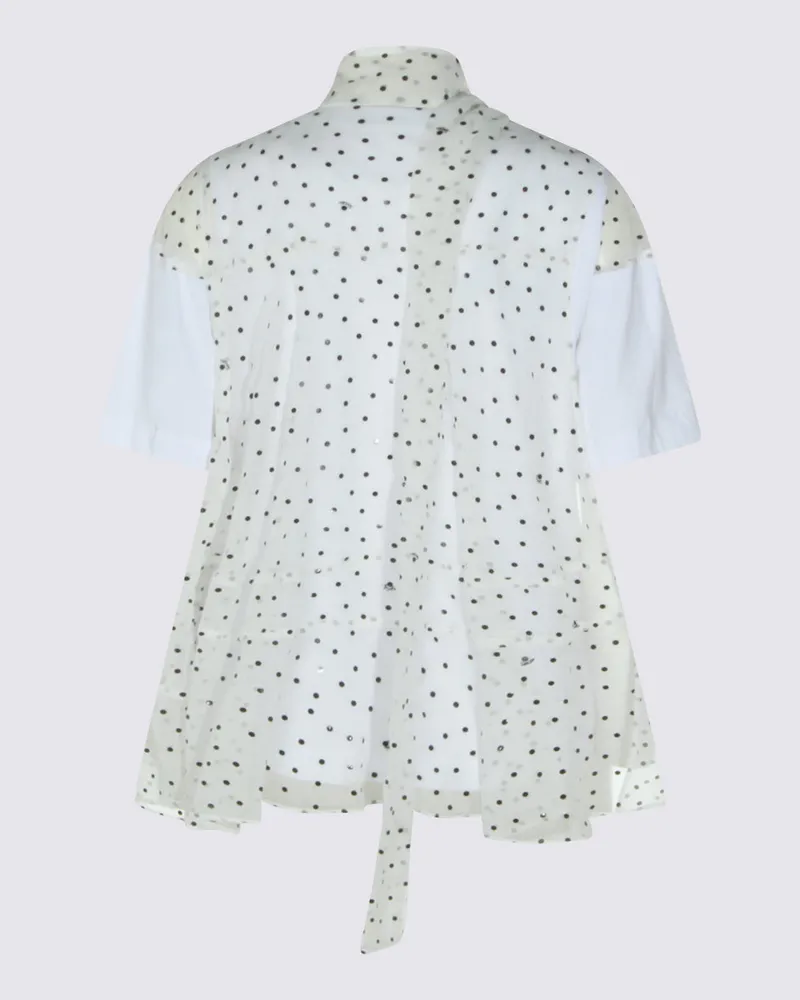 Sacai Women's T-Shirts And Polos White _100 % Co White