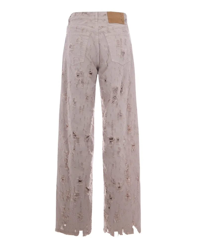 Haikure Women's Oversize Jeans Bethany Grey Cotton Gray