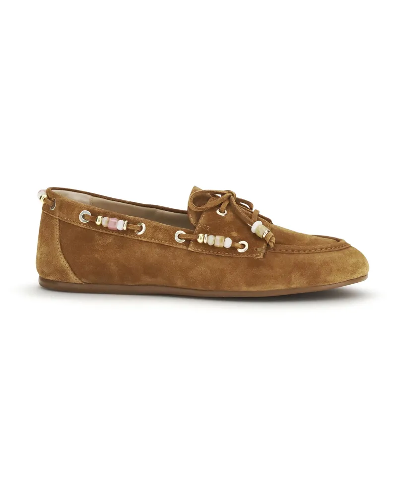 Stuart Weitzman Women's Loafers Majorca Tinsley Doe Brown