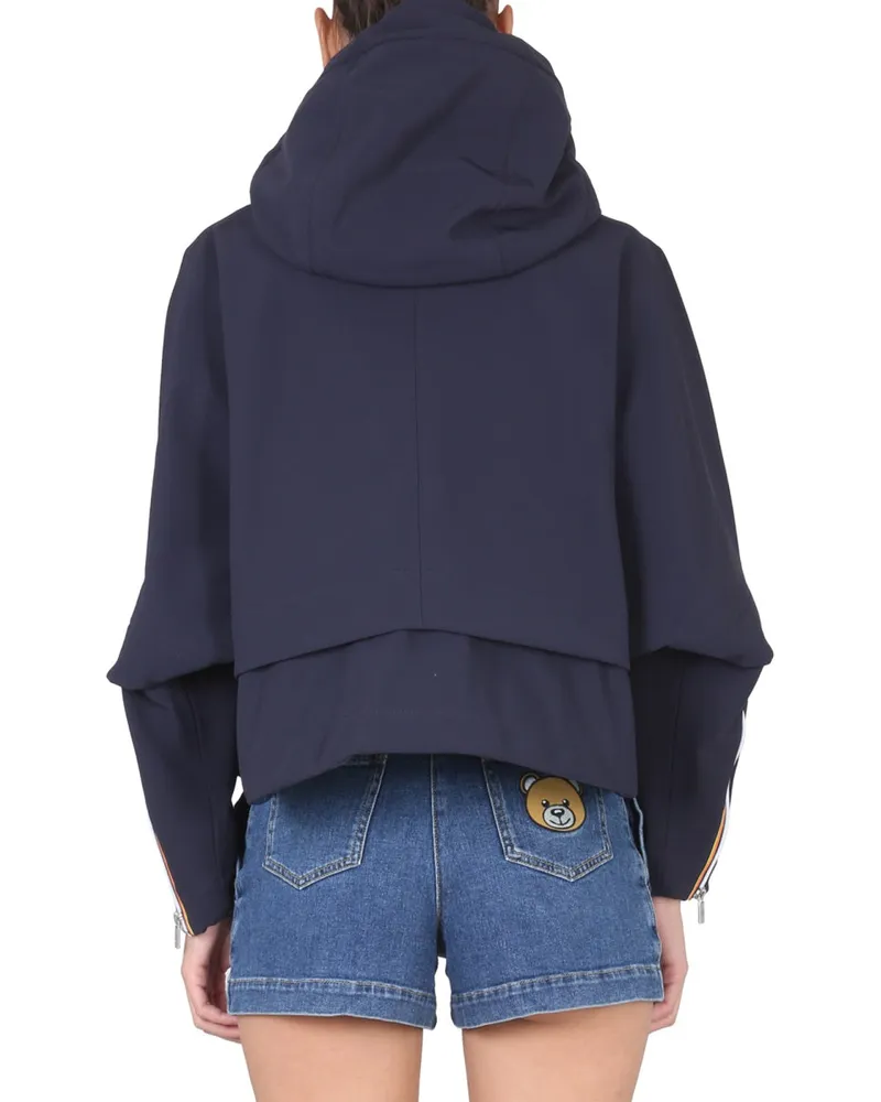 K-Way Hooded Windbreaker Jacket — Blue Blue