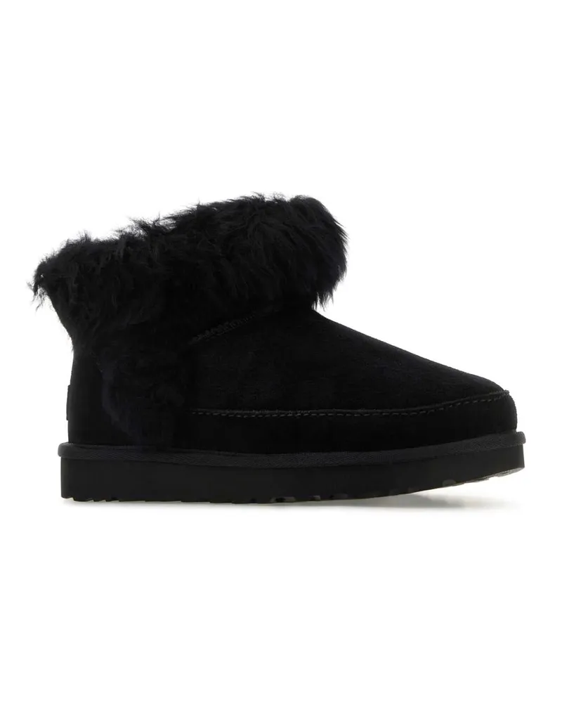 UGG Women's Black Suede Ultra Mini Ankle Boots Stivali Black
