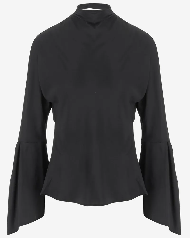 Pinko Women's Blouse Blatz Acetate And Silk Black Shirt Black