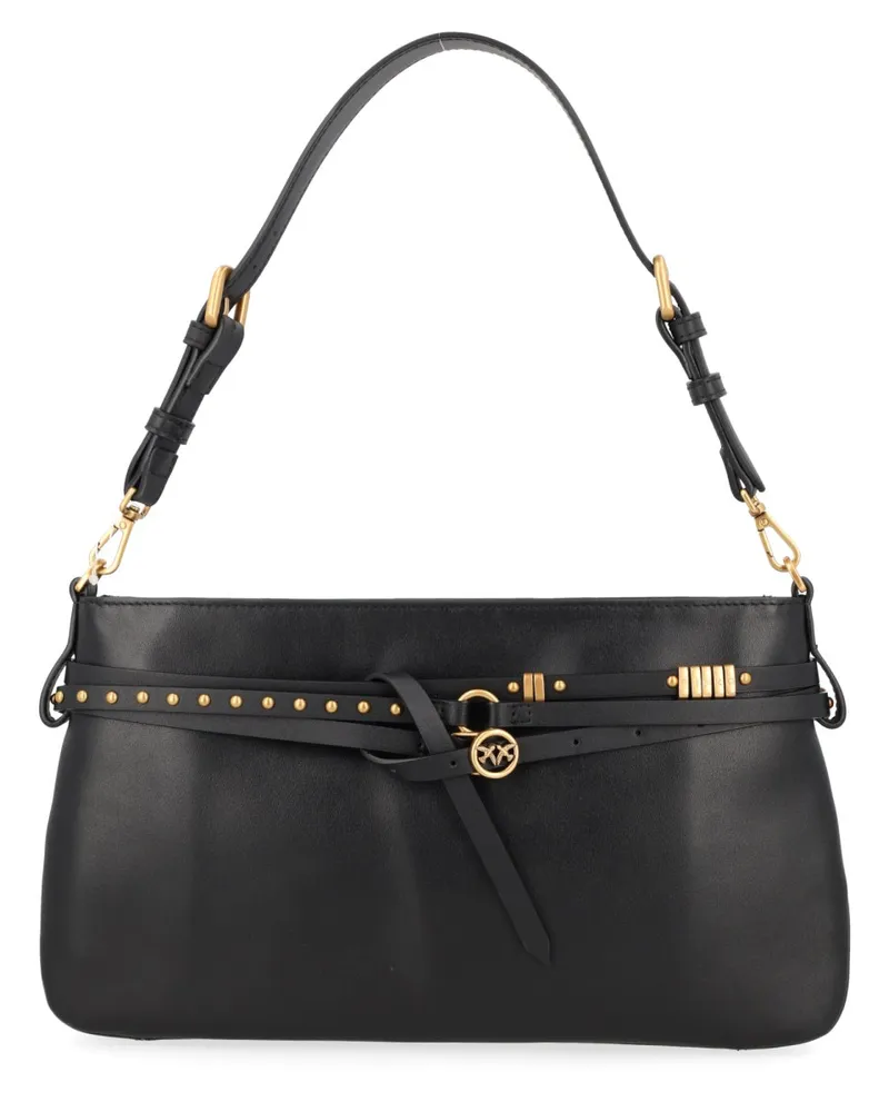 Pinko Women's Shoulder Bag Belt Black Leather Black