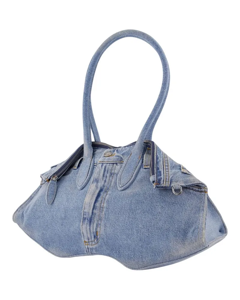 Alexander McQueen Women's Manta Shoulder Bag -  Denim Blue Shoulder-Hobo-Bags Blue