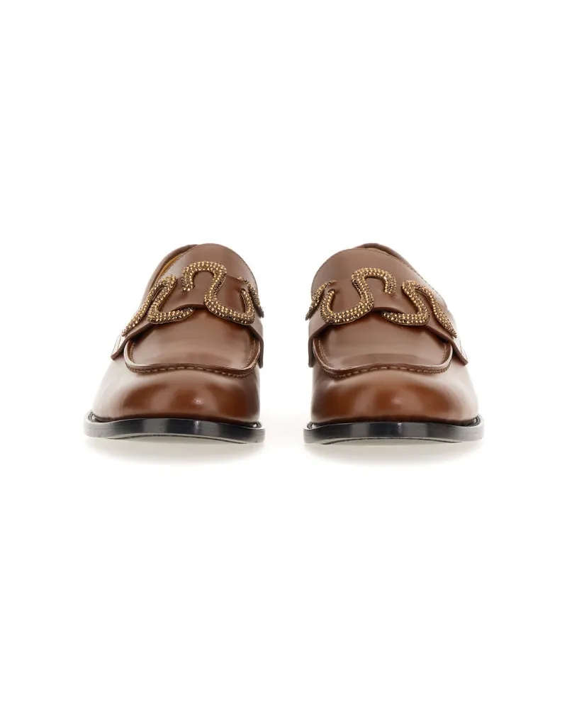 René Caovilla Morgana Loafer — Beige Beige
