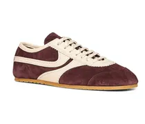 Burgundy Suede & Calf Leather Sneaker — Burgundy