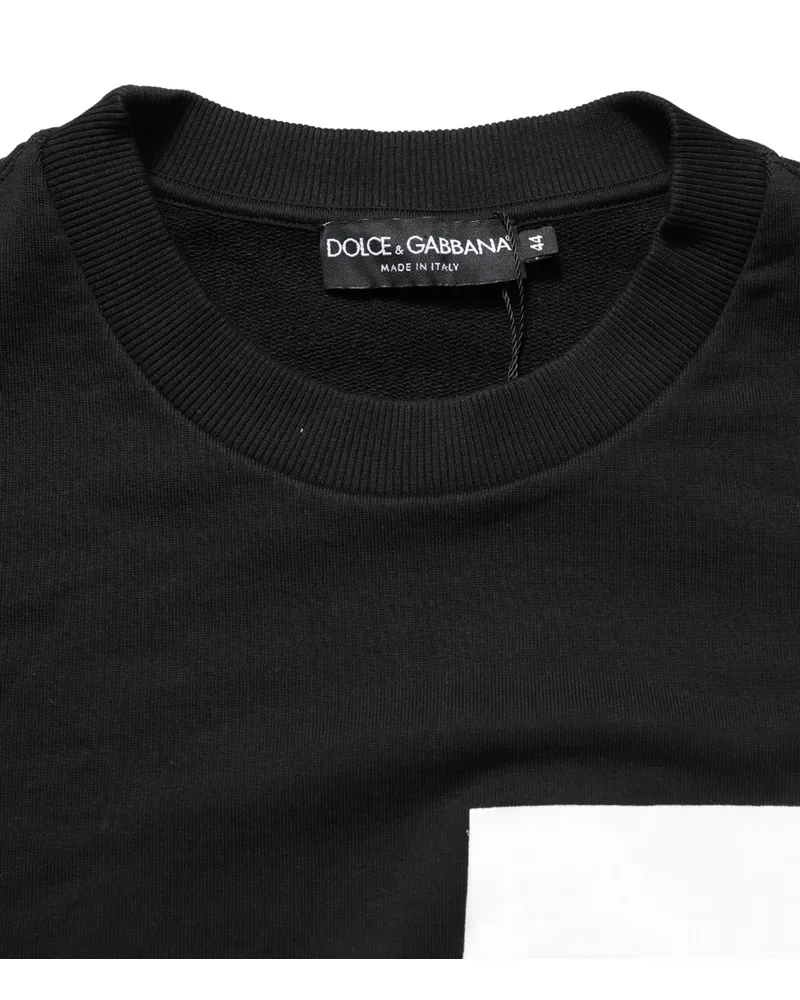 Dolce & Gabbana Men's Black Logo Milano Cotton Sweatshirt Sweater Red Clothing Red