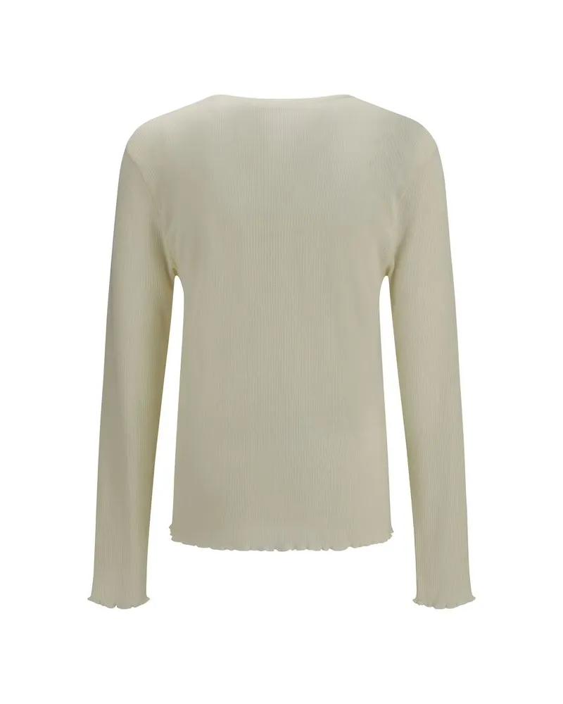 Our Legacy Ribbed Cotton-Blend Sweatshirt — Beige Beige