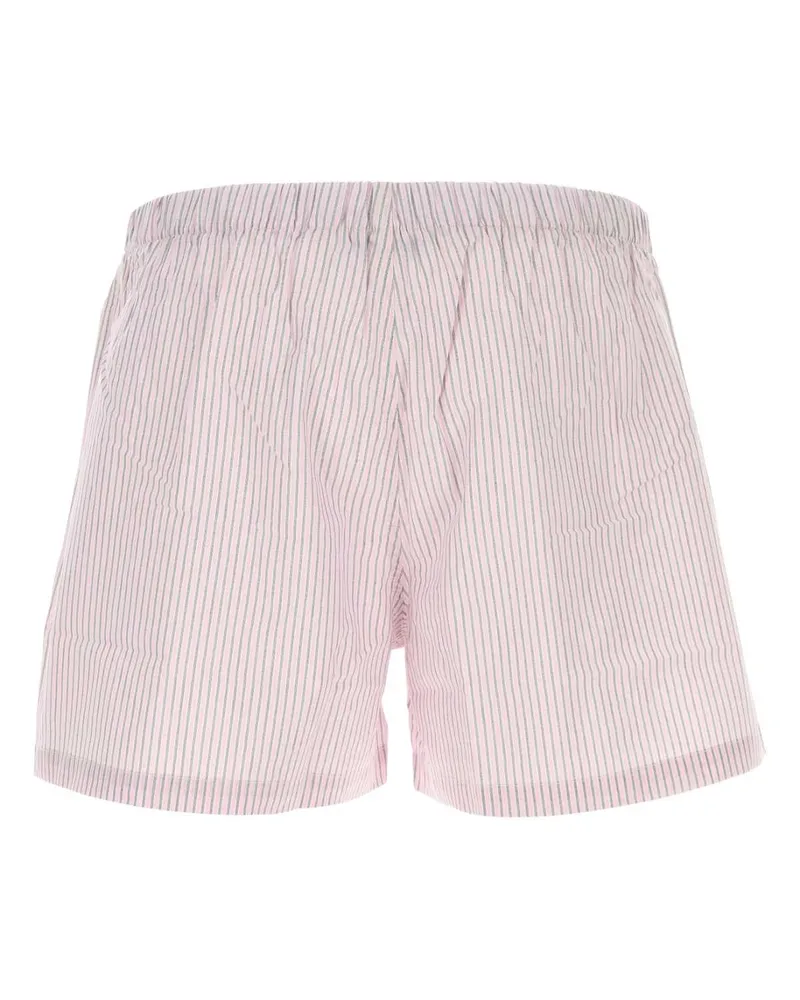 GIMAGUAS Men Embroidered Cotton Pyjama Shorts Pinkgrey Exterior Pink
