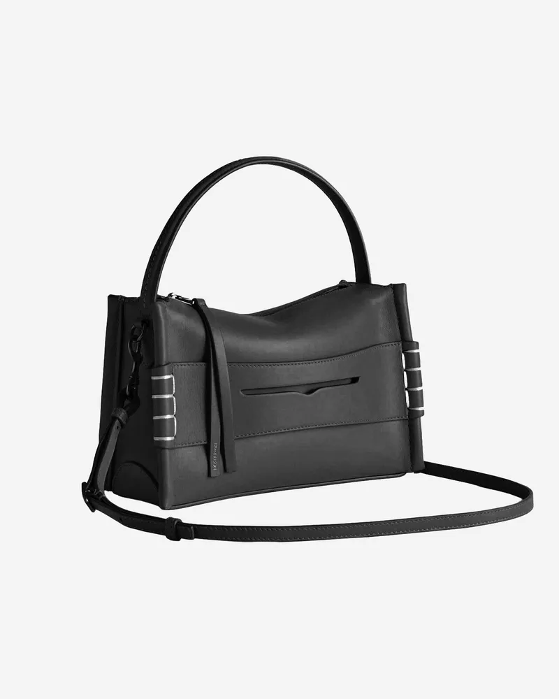 J.W.Anderson Women's Leather Loafer Bag Black Calfskin Shoulder Black