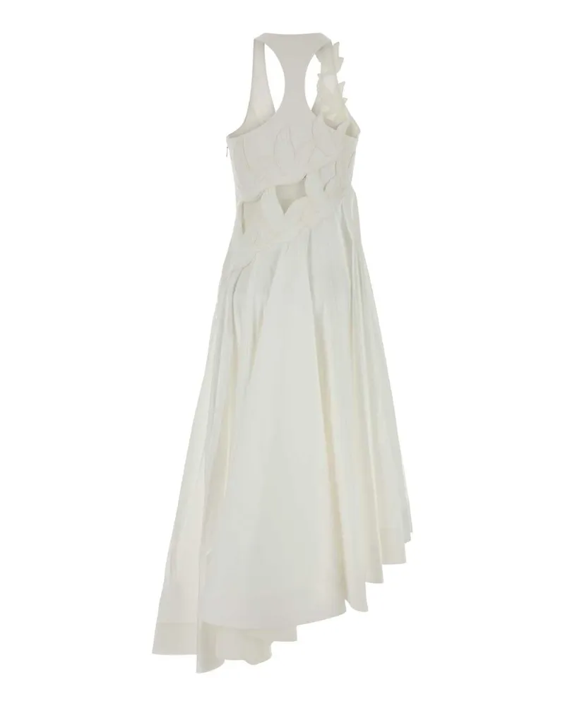 Zimmermann Women's White Cotton Luna Dress Ivory Exterior: Abiti White
