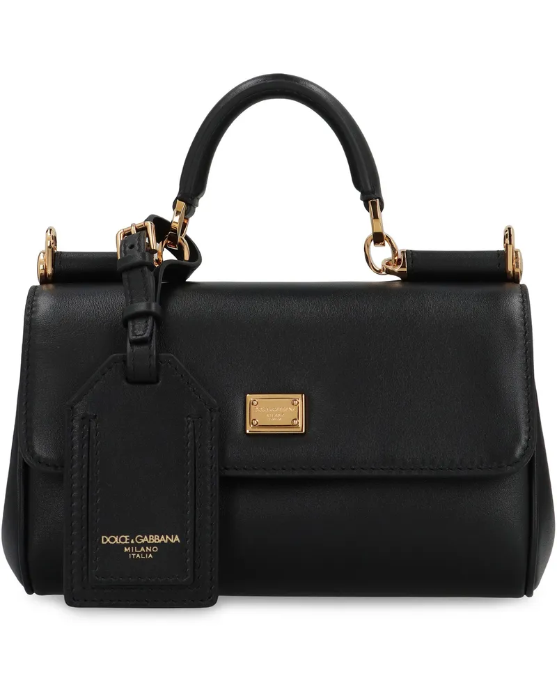 Dolce & Gabbana Women's Handbag My Sicily Black Calf Handbags Hand Bags Black