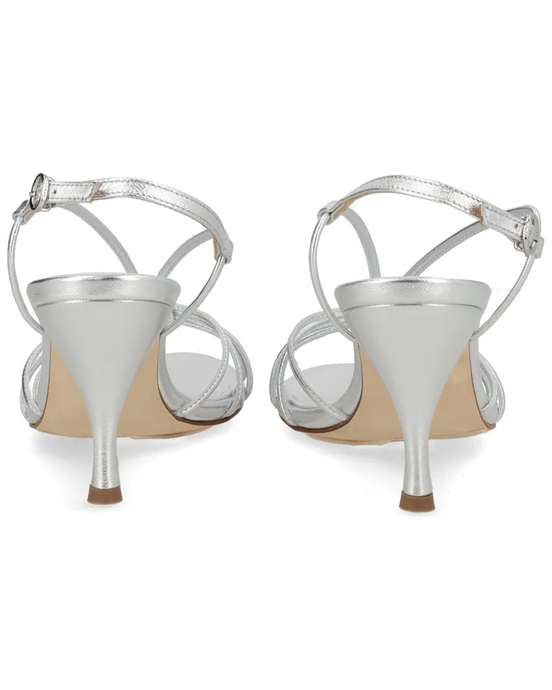 aeyde Solange Heel — Silver Silver