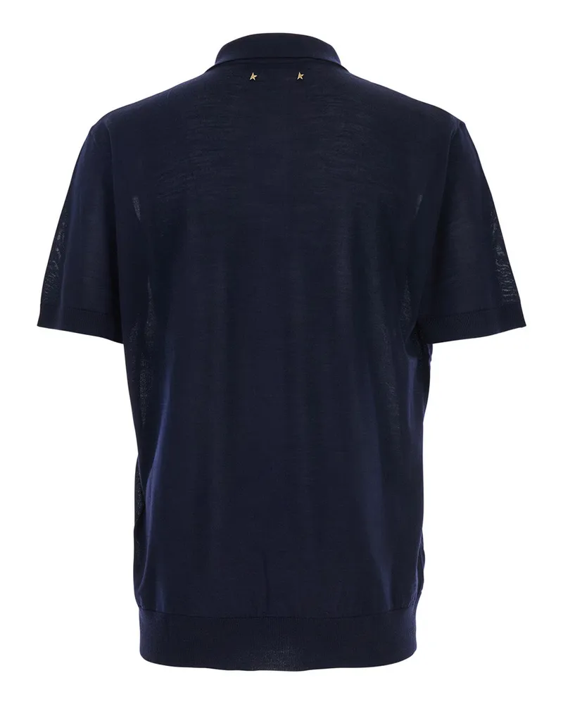 Golden Goose Virgin Wool Polo Shirt — Navy Navy