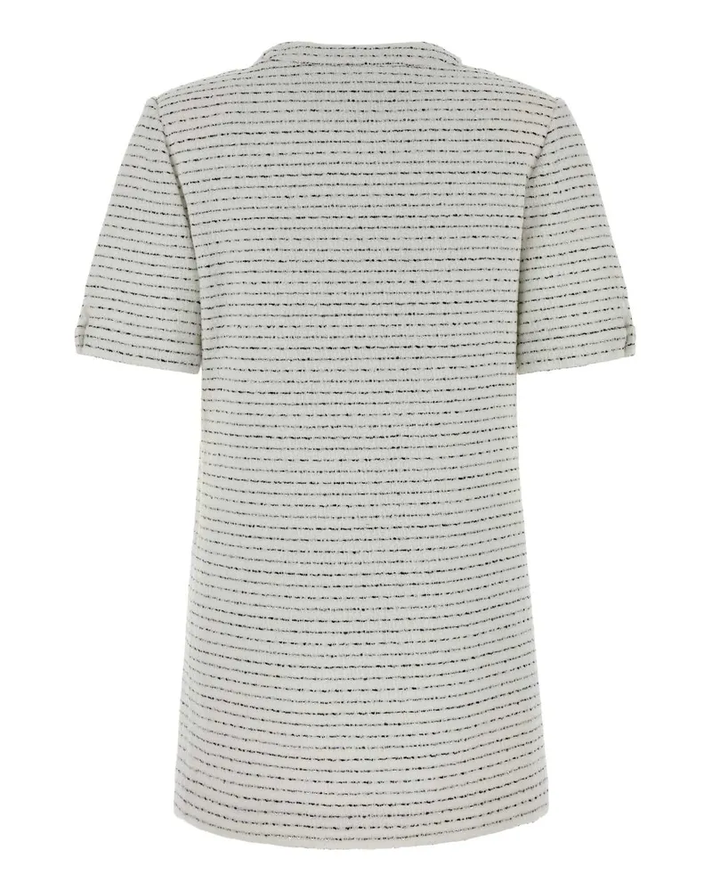 Alessandra Rich Whiteblack Dress Cream