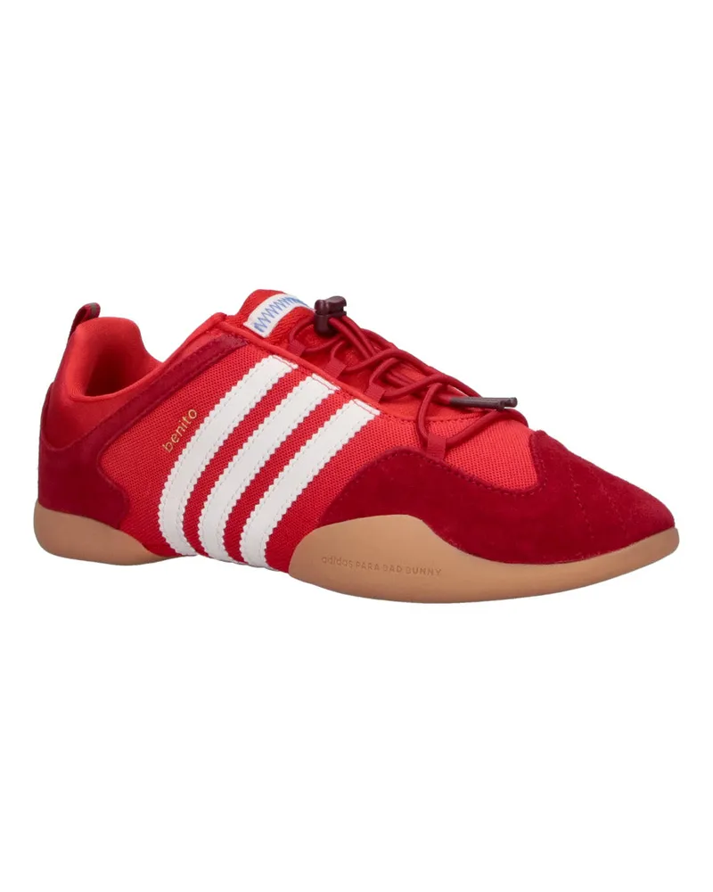 adidas Unisex Sneakers Red Leather Red