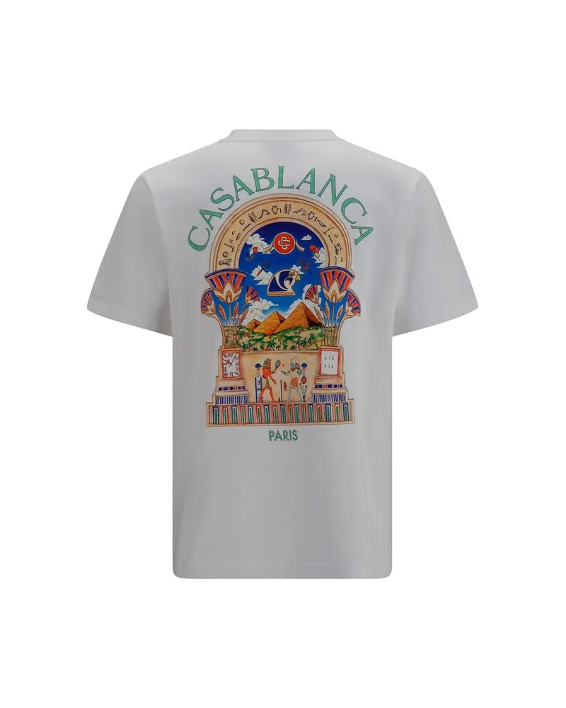 Casablanca Paris Men's White Cotton T-Shirt White