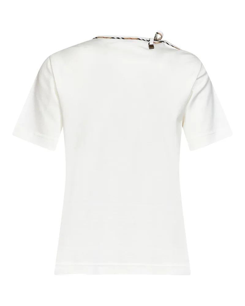 Burberry Women Cotton Crewneck T-Shirt Chalk White T-Shirts & Jerseys White