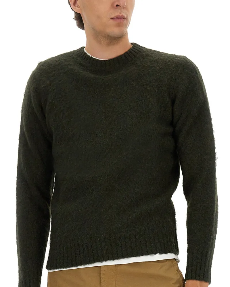 ASPESI Wool Jersey Sweater — Green Green