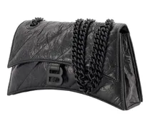 Crush Chain Hobo Bag — Black