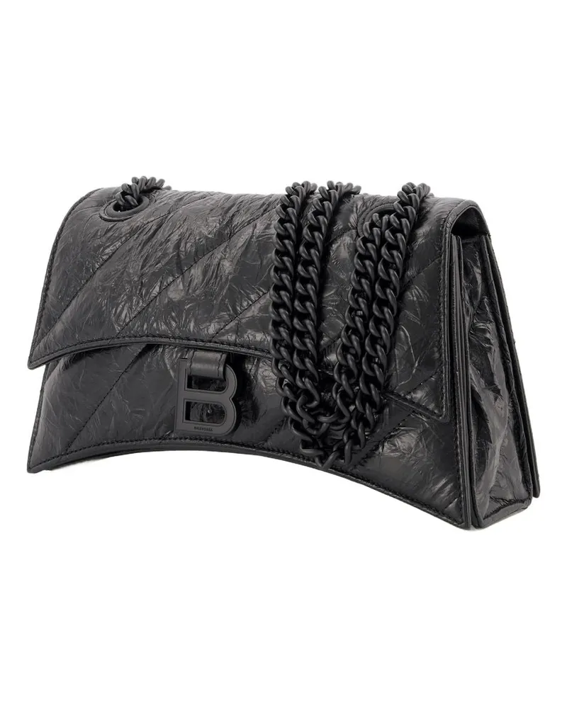 Balenciaga Crush Chain Hobo Bag — Black Black