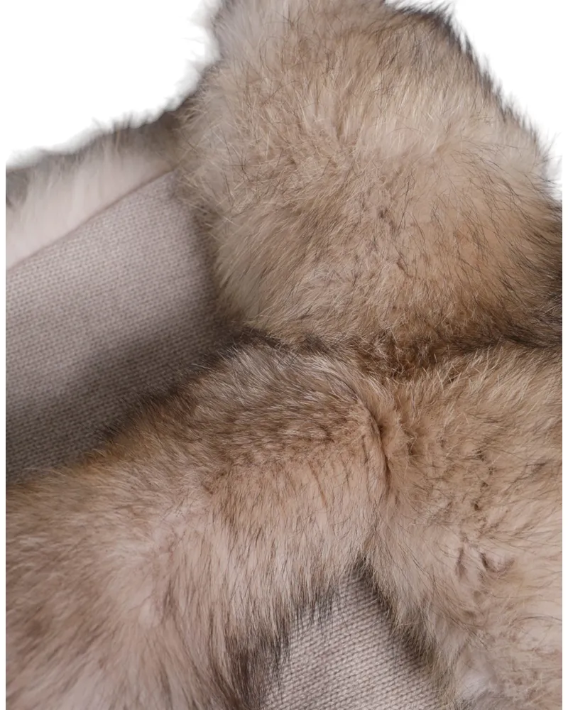 Dolce & Gabbana Frost Fox Fur Neck Warmer Scarf — Brown Brown