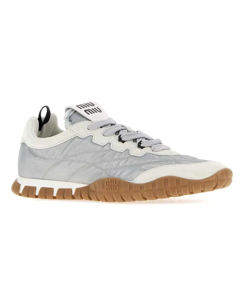 Miu Miu Allacciate Sneakers — Gray Gray