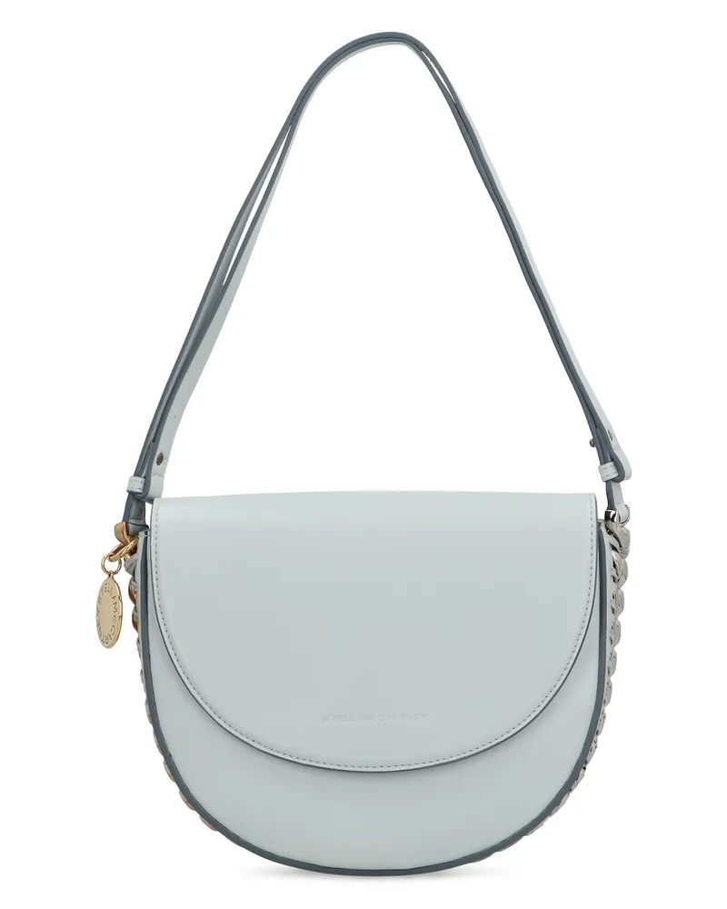 Stella McCartney Women's Shoulder Bag With Flap Light Blue Polyester Blue