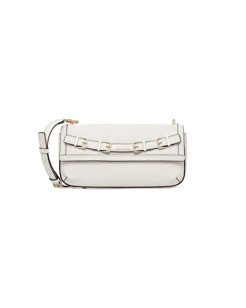 Guess Women's Shoulder Bag Off White Polyurethane Shoulder-bags White
