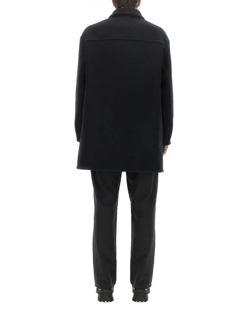 Jil Sander 100% Wool Coat — Black Black