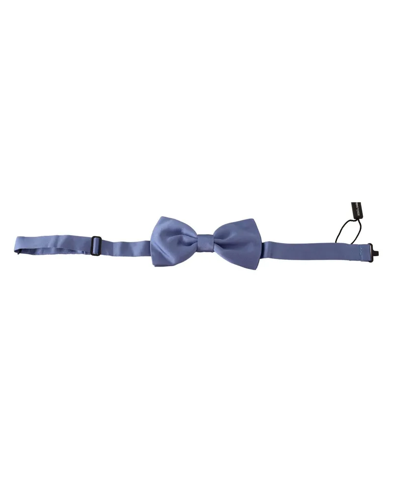 Dolce & Gabbana Men's Purple Silk Adjustable Neck Papillon Bow Tie Purple