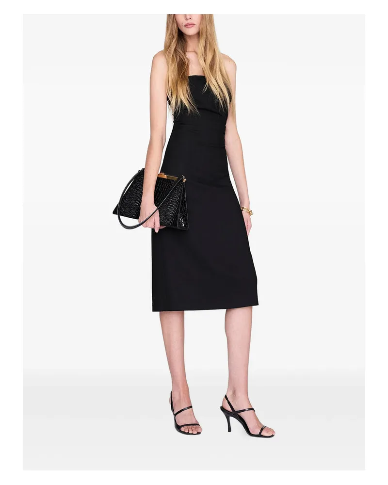Anine Bing Strapless Viscose Dress — Black Black