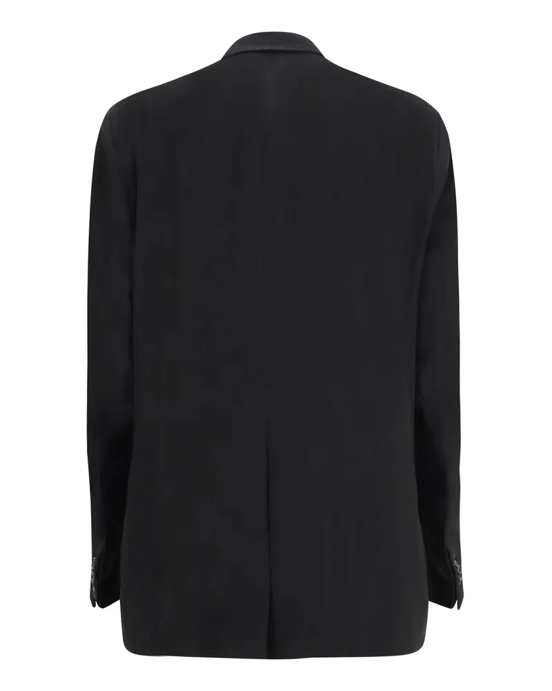 GCDS Women's Blazer Double-Breasted Black Black-Black Viscose Blazers Black/black Jacket Black
