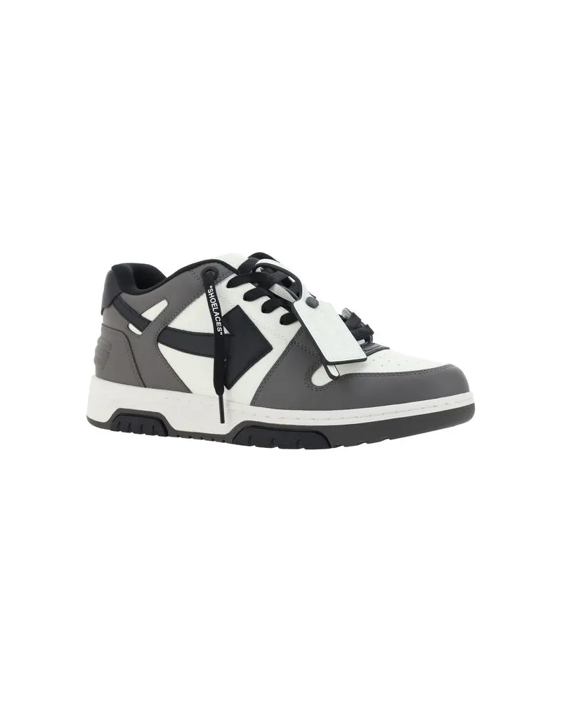 OFF-WHITE Men's Multicolor Calf Leather Bos Taurus Athletic Sneakers Gray