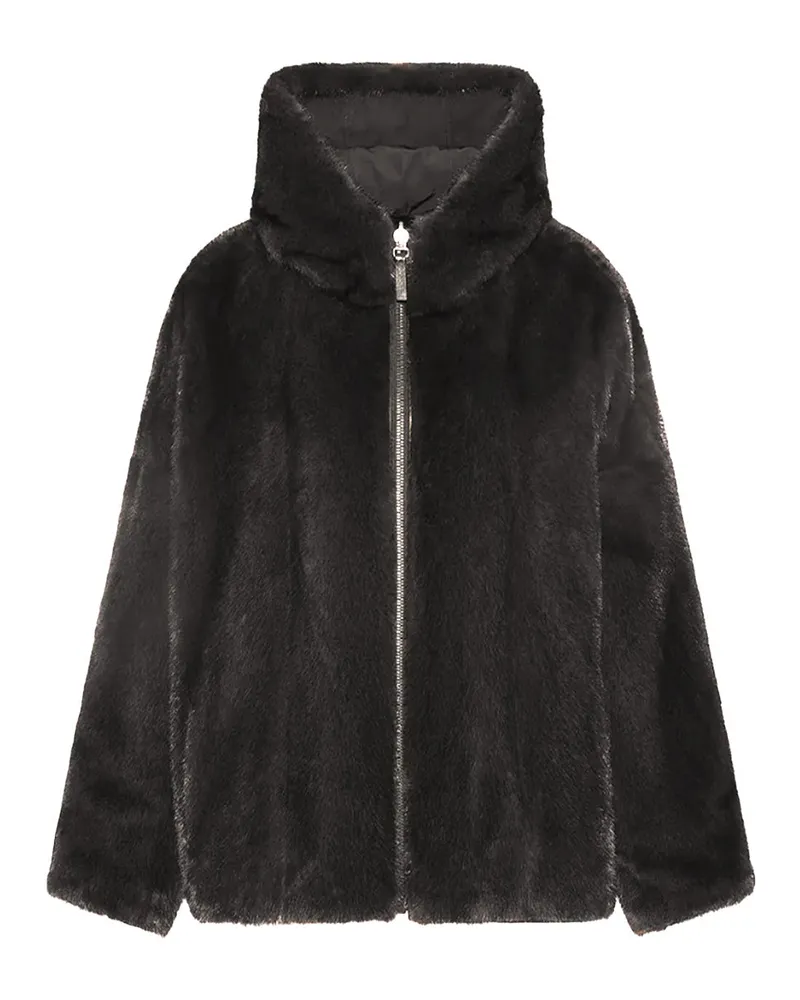 Yves Salomon Reversible Mink Coat — Black Black