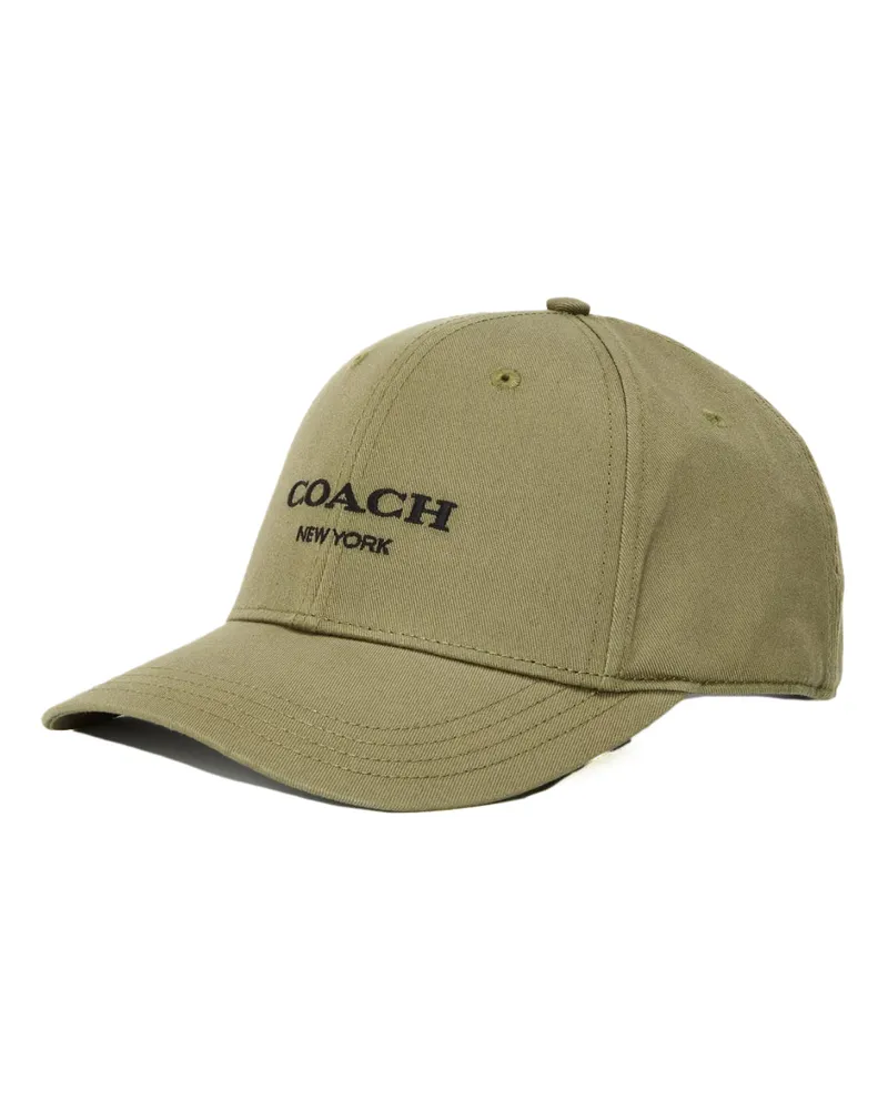 Coach Women's Embroidered Logo Baseball Cap Green Accessories > Beanies & Hats Green