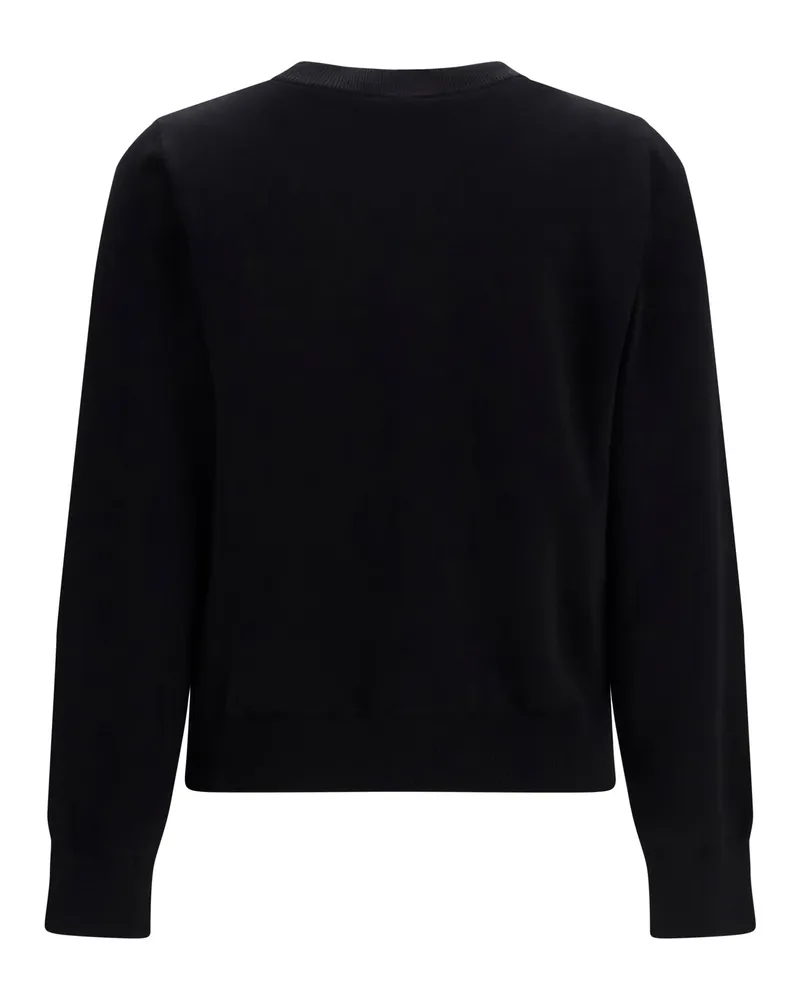 Ganni Women's Banana-Print Sweater Black Cotton Black