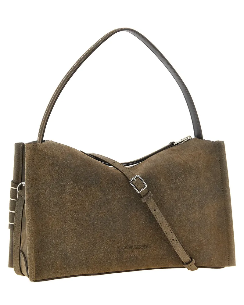 J.W.Anderson Calfskin Leather Shoulder Bag — Taupe Taupe
