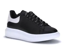 Men's Black Calf Leather Bos Taurus Platform Sneakers