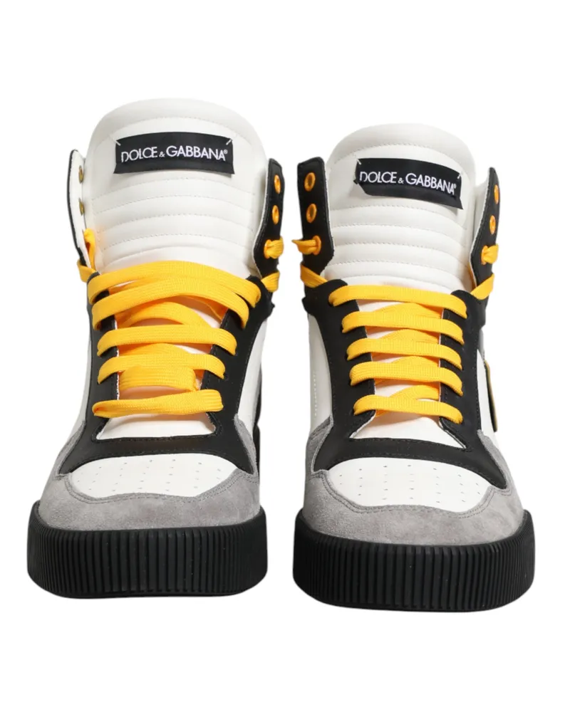 Dolce & Gabbana Men's Multicolor Calf High Top Sneakers Shoes Leather Multicolor