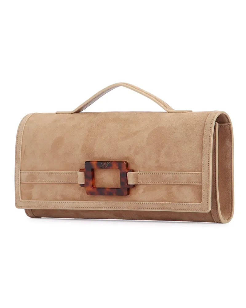 Roger Vivier Women's Belle Vivier Clutch Tabaccochiaro Borse A Mano Beige