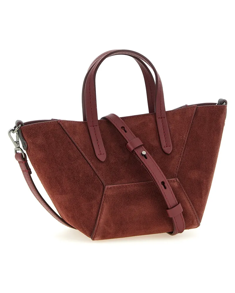 Brunello Cucinelli Women's Tote Bordeaux Calfskin Leather Red
