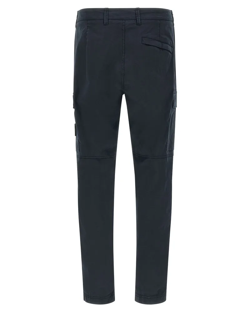 Stone Island Garment-Dyed Stretch Cotton Twill Cargo Pants — Navy Navy