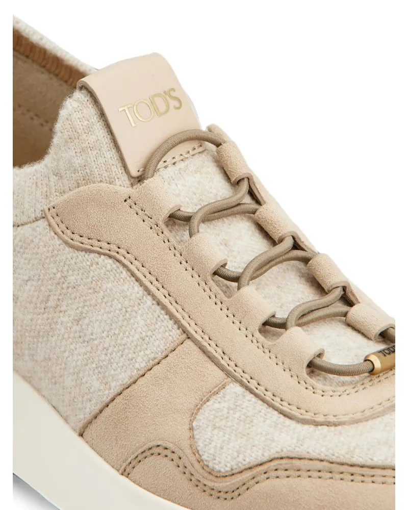 TOD'S Stretch Knit Sneaker — beige Beige