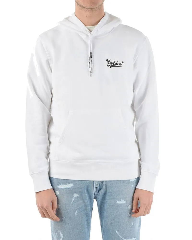 Golden Goose Men White Cotton Sweatshirt Clothing White